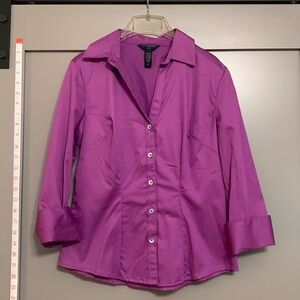 Banana Republic Women’s Petite Stretch Purple Button Down